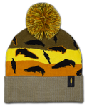 BROWN TROUT FLOAT FISHING WINTER POM HAT