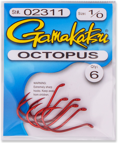 1 Pack Gamakatsu Octopus Hooks 6/0 #02416 6 Pack FREE SHIPPING